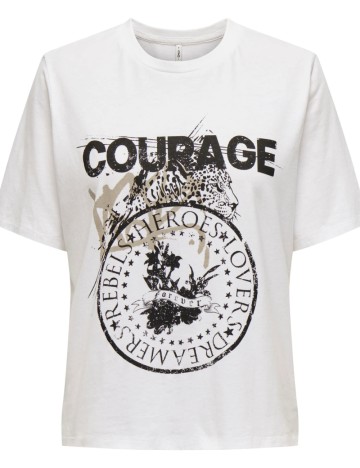 Tricou Only, alb