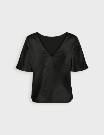 Cămașă cu mânecă scurtă Vero Moda, negru