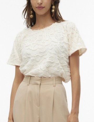 Cămașă Vero Moda, crem