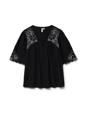 Cămașă cu mânecă scurtă Vero Moda, negru