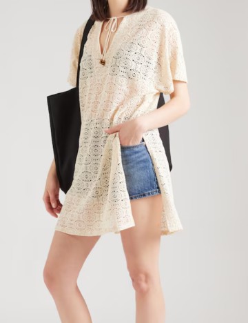 Tricou lung Vero Moda, bej