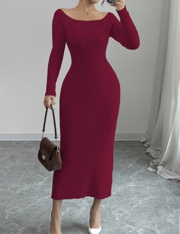 Rochie midi Shein, vișiniu