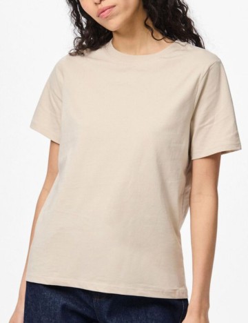 Tricou Pieces, bej