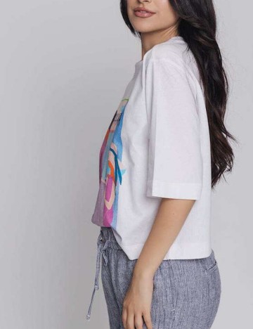 Tricou Only, alb