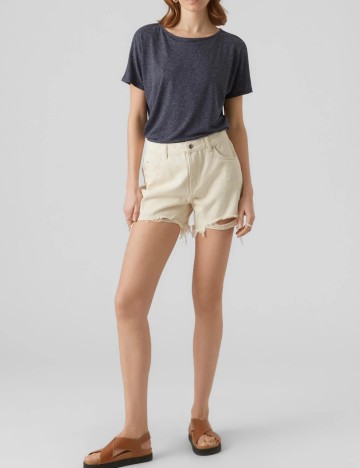 Pantaloni scurți de blugi Vero Moda, bej