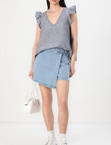 Fustă Pantalon Vero Moda, albastru