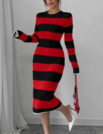 Rochie midi Shein, mix culori
