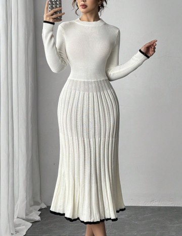 Rochie midi Shein, crem