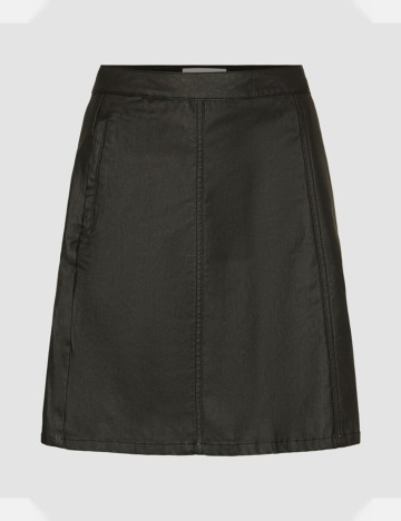 Fustă Imitație Piele Noisy May, negru