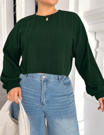 Bluză Shein Curve+, verde