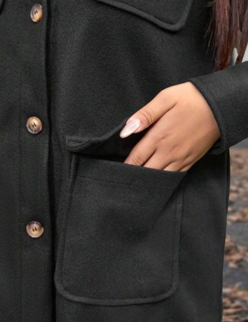Palton Shein Curve+, negru