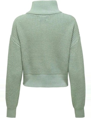 Pulover cu fermoar Only, verde