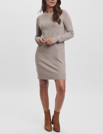 Rochie tricotată Vero Moda, bej