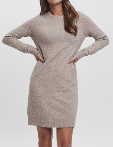 Rochie tricotată Vero Moda, bej