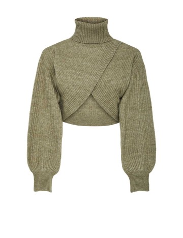 Pulover Pieces, verde