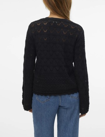 Pulover cu nasturi Vero Moda, negru