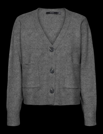 Pulover cu nasturi Vero Moda, gri