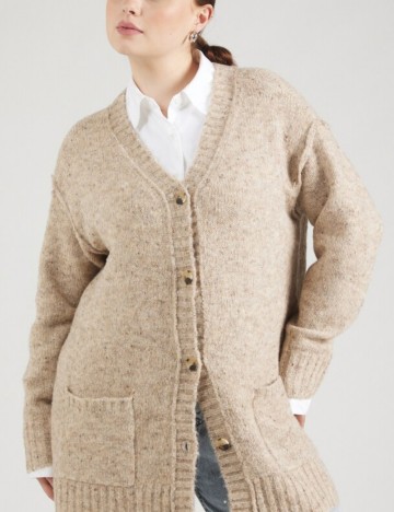 Pulover cu nasturi Vero Moda, maro