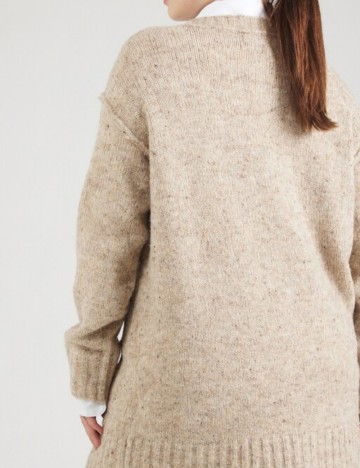 Pulover cu nasturi Vero Moda, maro