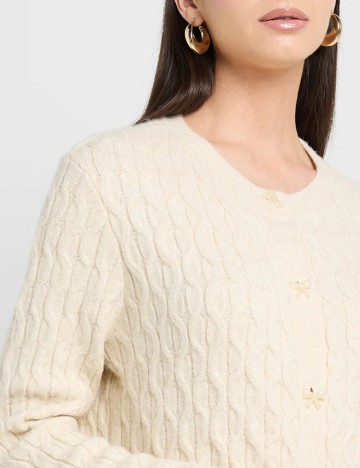 Pulover cu nasturi Vero Moda, bej