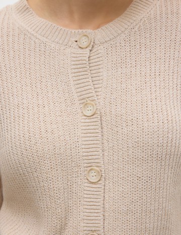 Pulover cu mânecă scurtă Vero Moda, bej