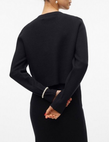 Pulover cu nasturi Vero Moda, negru