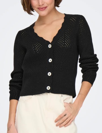 Pulover cu nasturi Only, negru