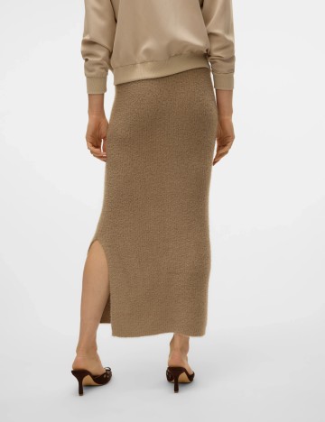 Fustă maxi Vero Moda, bej