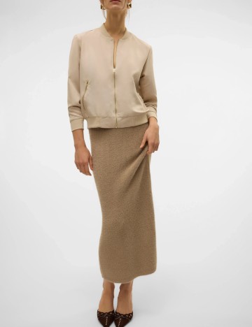 Fustă maxi Vero Moda, bej
