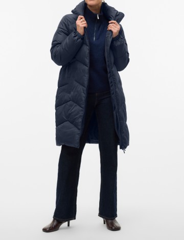 Geacă lungă Vero Moda, bleumarin