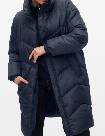 Geacă lungă Vero Moda, bleumarin
