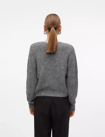 Pulover cu nasturi Vero Moda, gri
