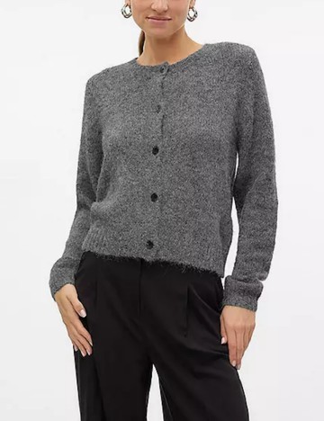 Pulover cu nasturi Vero Moda, gri