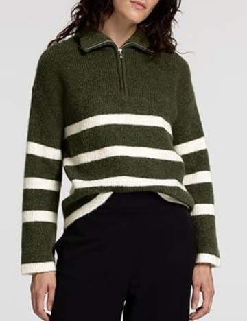 Pulover cu fermoar Selected, mix culori