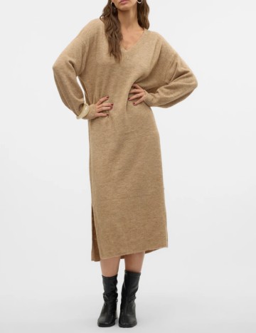 Rochie midi Vero Moda, bej