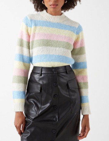 Pulover Pieces, mix culori