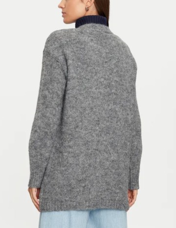 Cardigan lung Noisy May, gri