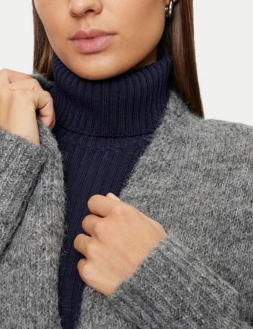 Cardigan lung Noisy May, gri
