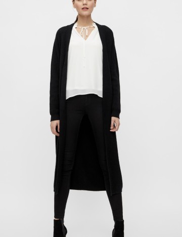 Cardigan lung Object, negru