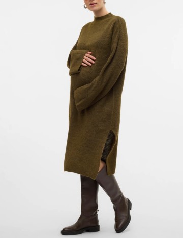 Rochie tricotată Mamalicious, kaki