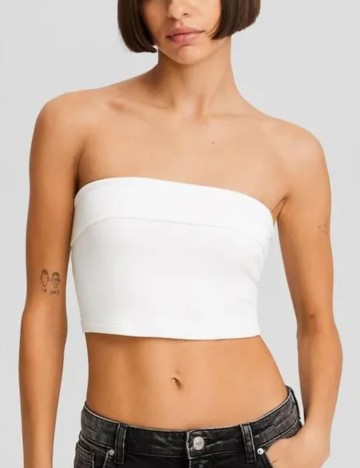 Top Bershka, alb