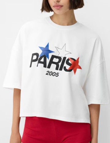 Tricou Bershka, alb