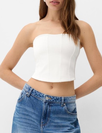 Top Bershka, alb