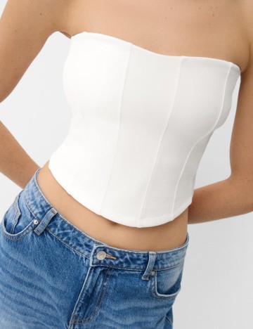 Top Bershka, alb