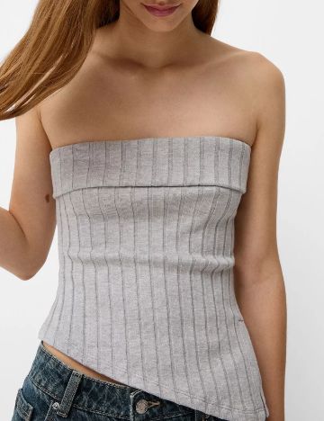 Top Bershka, gri