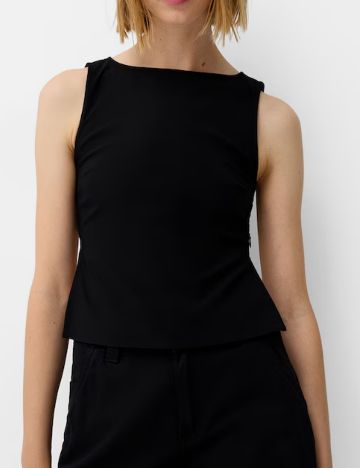 Top Bershka, negru