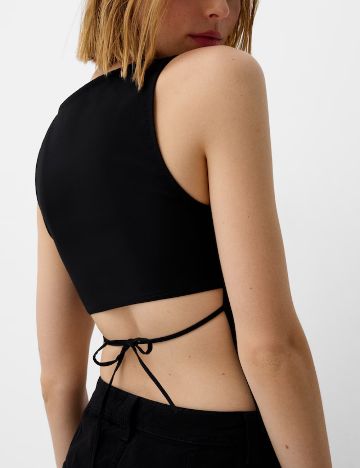 Top Bershka, negru