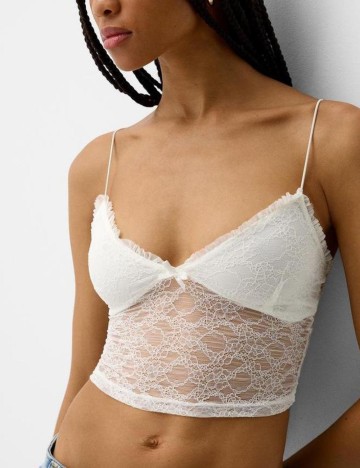 Top Bershka, alb