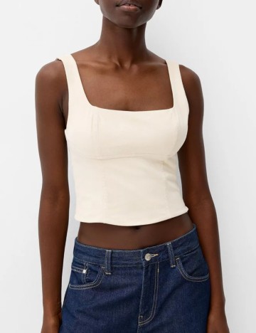 Top Bershka, bej