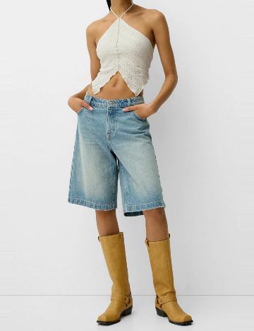 Top Bershka, crem